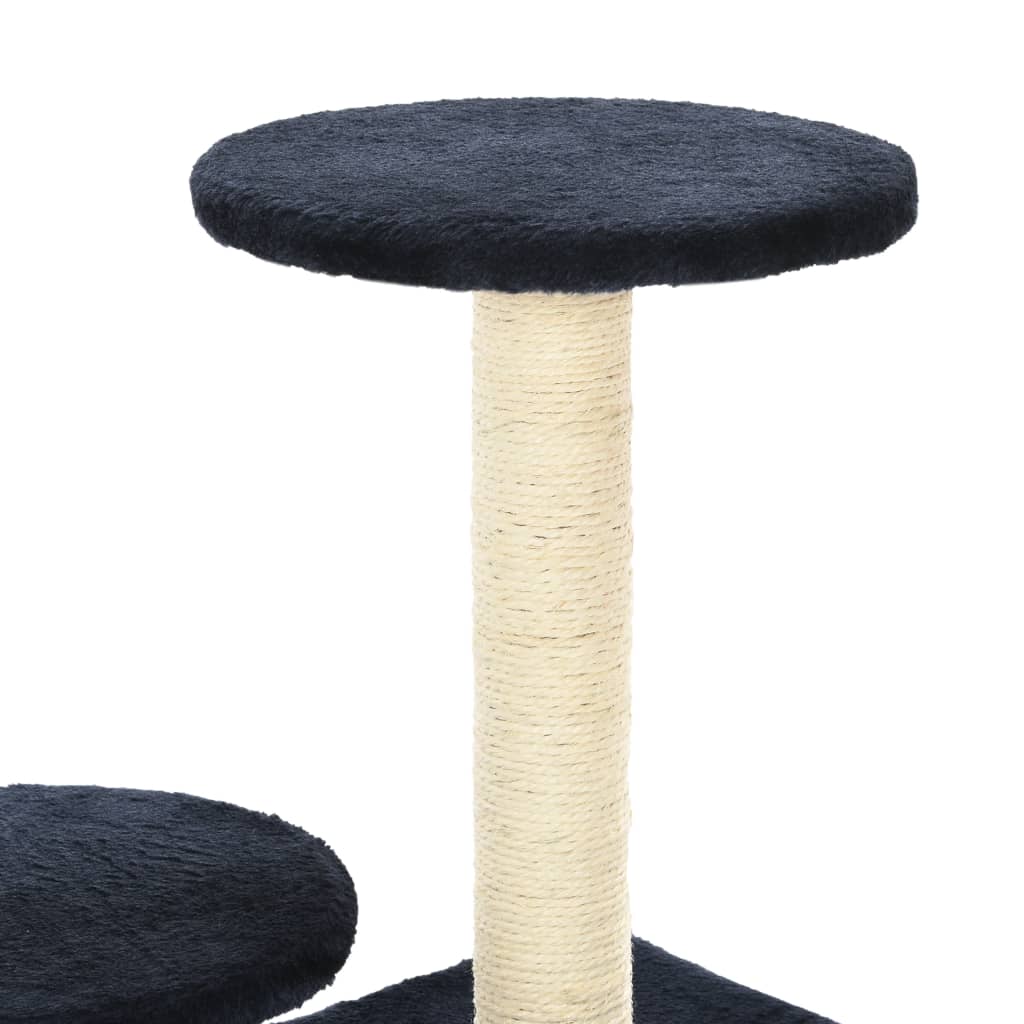 Katzenbaum mit Sisal-Kratzsäulen 60 cm Grau