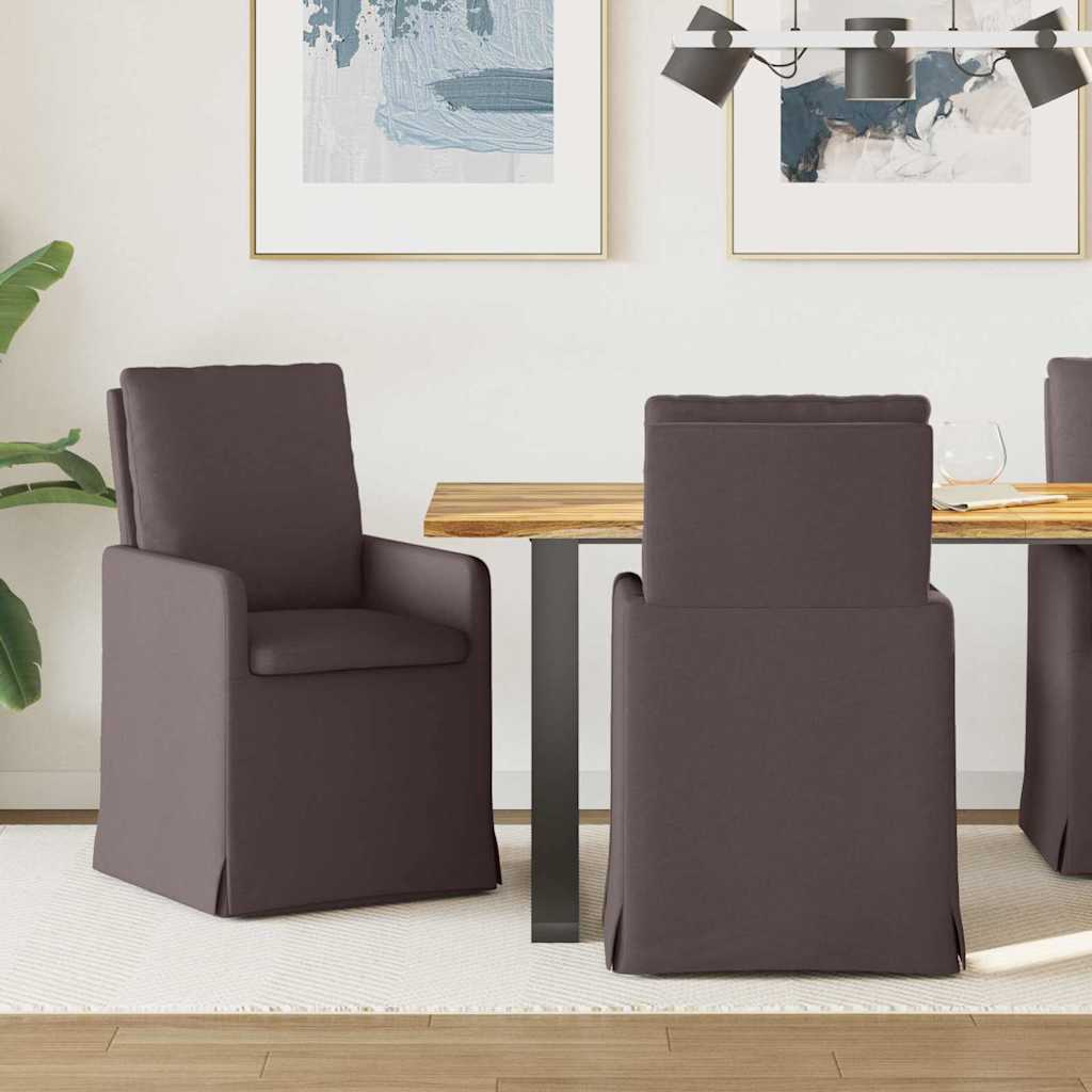Esszimmerstühle 2 pcs Hellgrau 57 x 67 x 98 cm Stoff