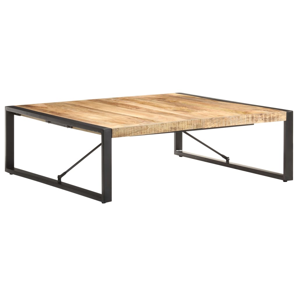 Couchtisch 140x140x40 cm Raues Mangoholz