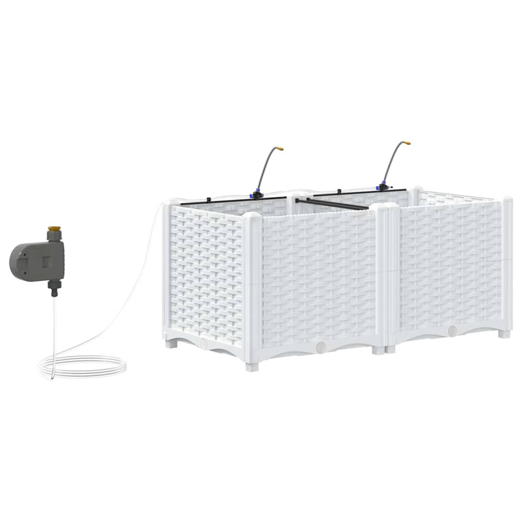 Garten-Pflanzgefäß 4 Stk. Braun 160 x 40 x 22 cm PP