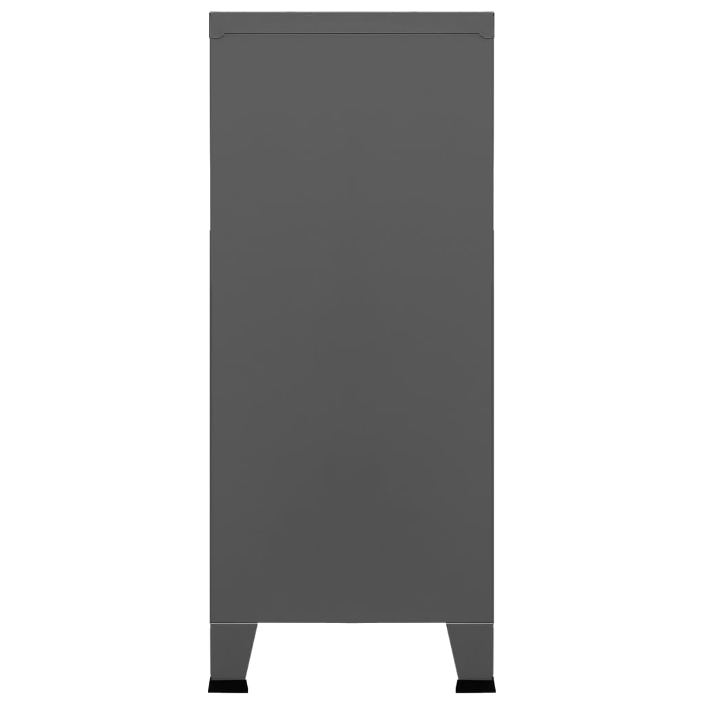 Lagerschrank Industrial Schwarz 90x40x100 cm Stahl