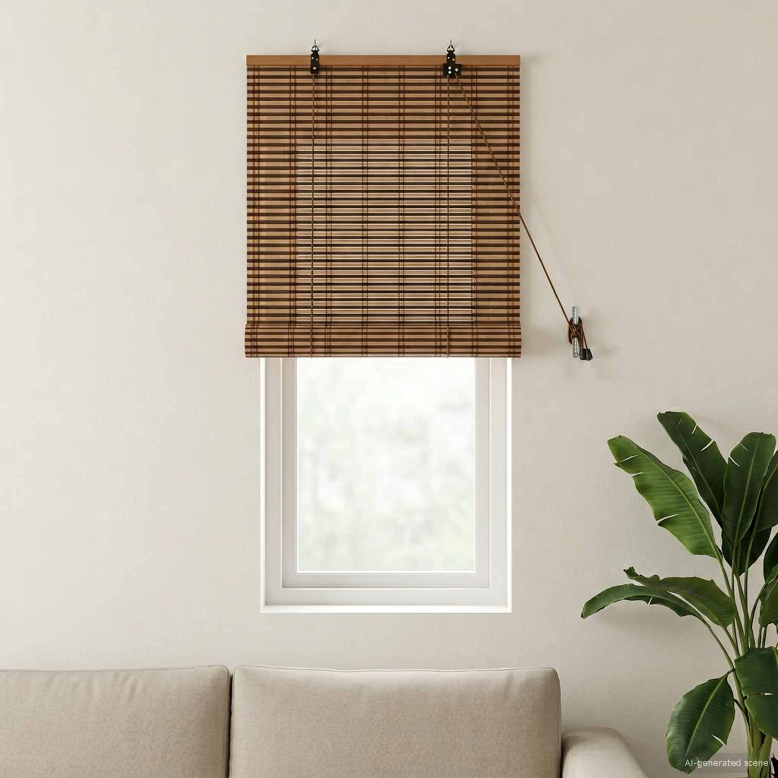Rollo Braun 60 x 160 cm Bambus