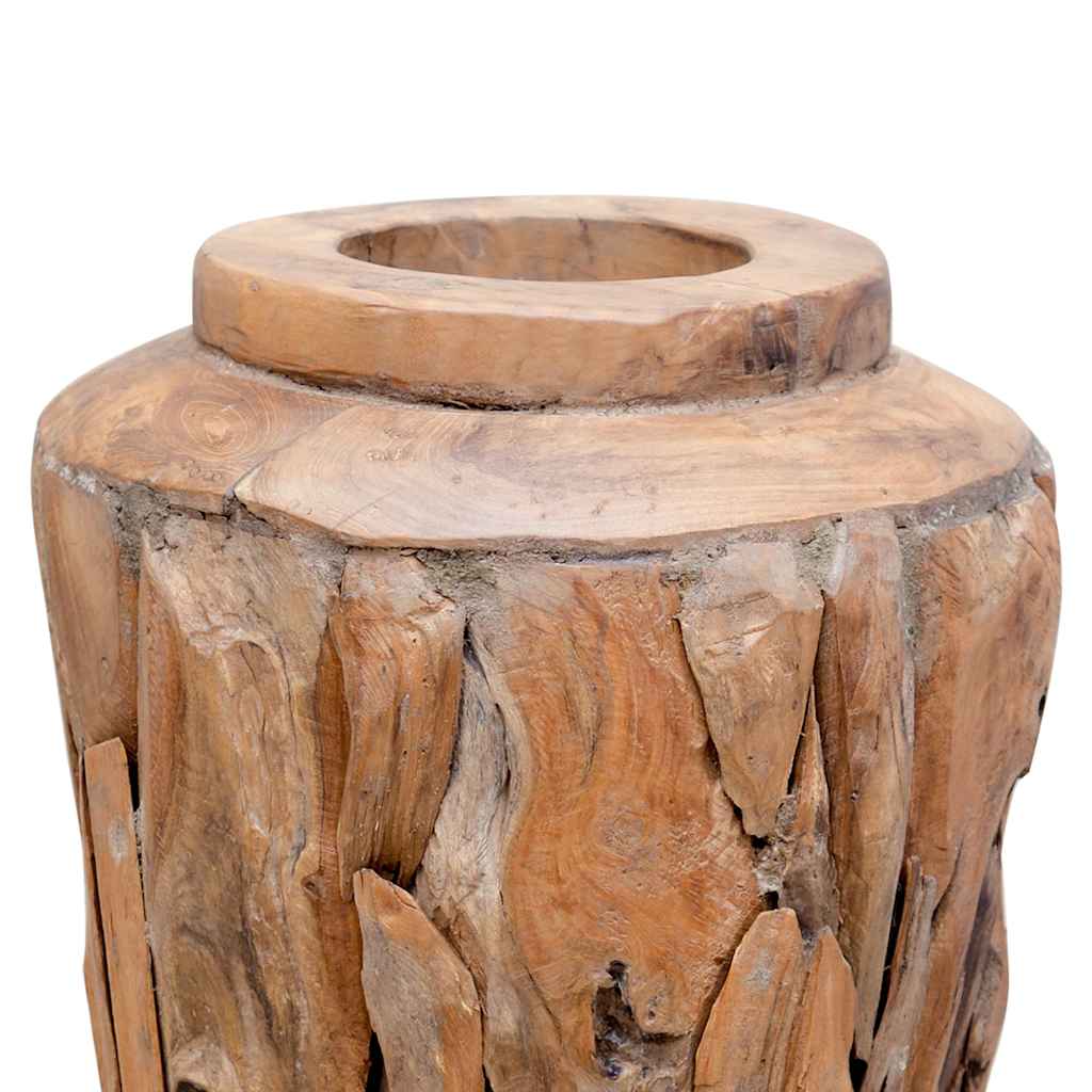 Deko-Vase 40 x 100 cm Massivholz Teak