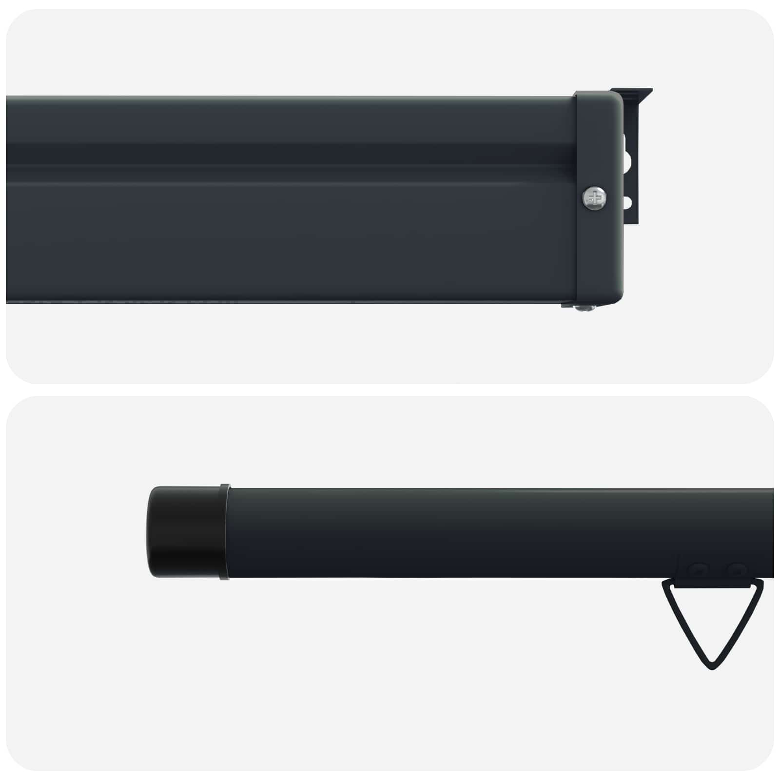 Balkon Seitenmarkise 60 x 250 cm 100% Polyester Eisen Stahl