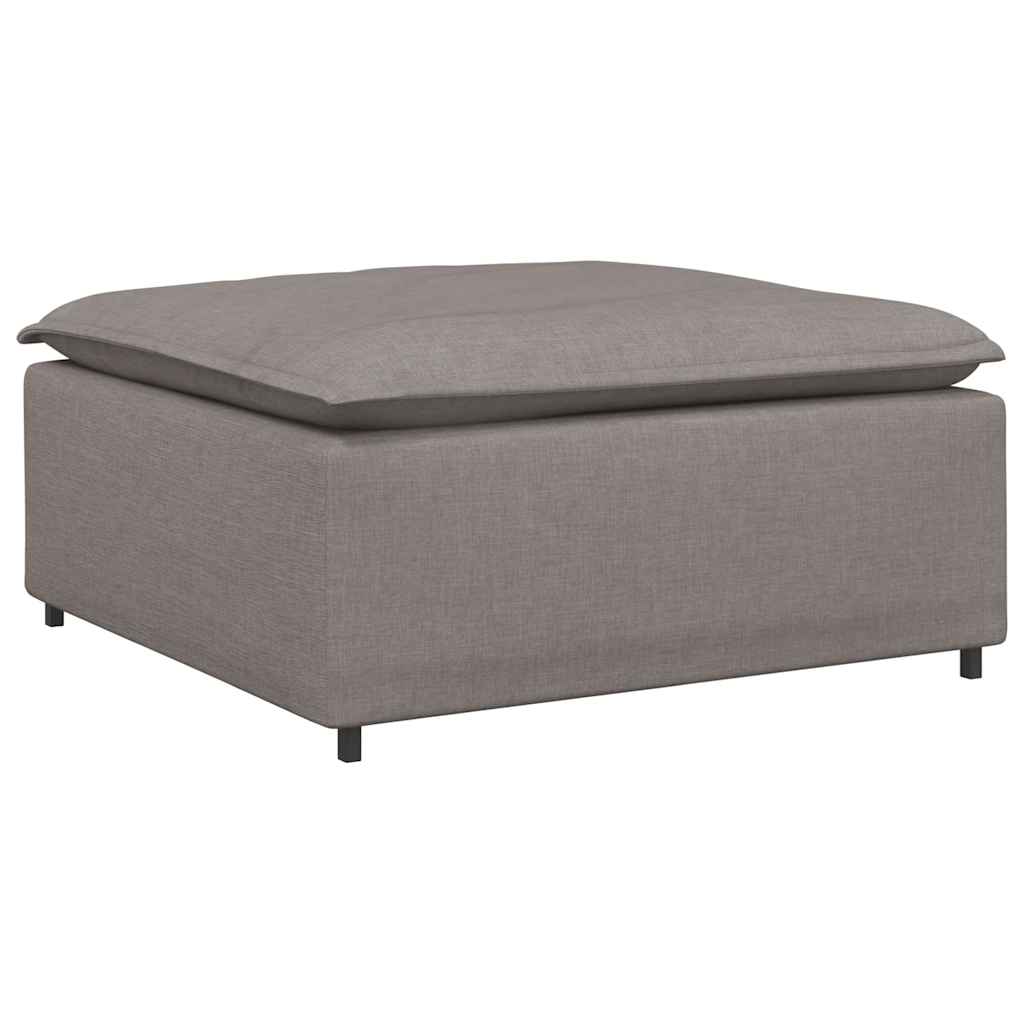 Modulares Sofa Endmodul mit Armlehne Kissen Hellgrau 100 cm