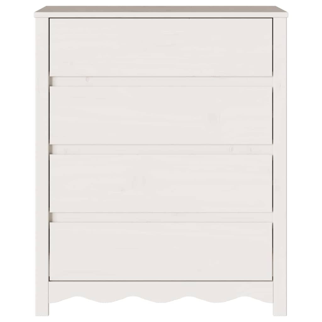 Kommode Drammen Eiche 76,5 x 40 x 91 cm Massivholz Kiefer