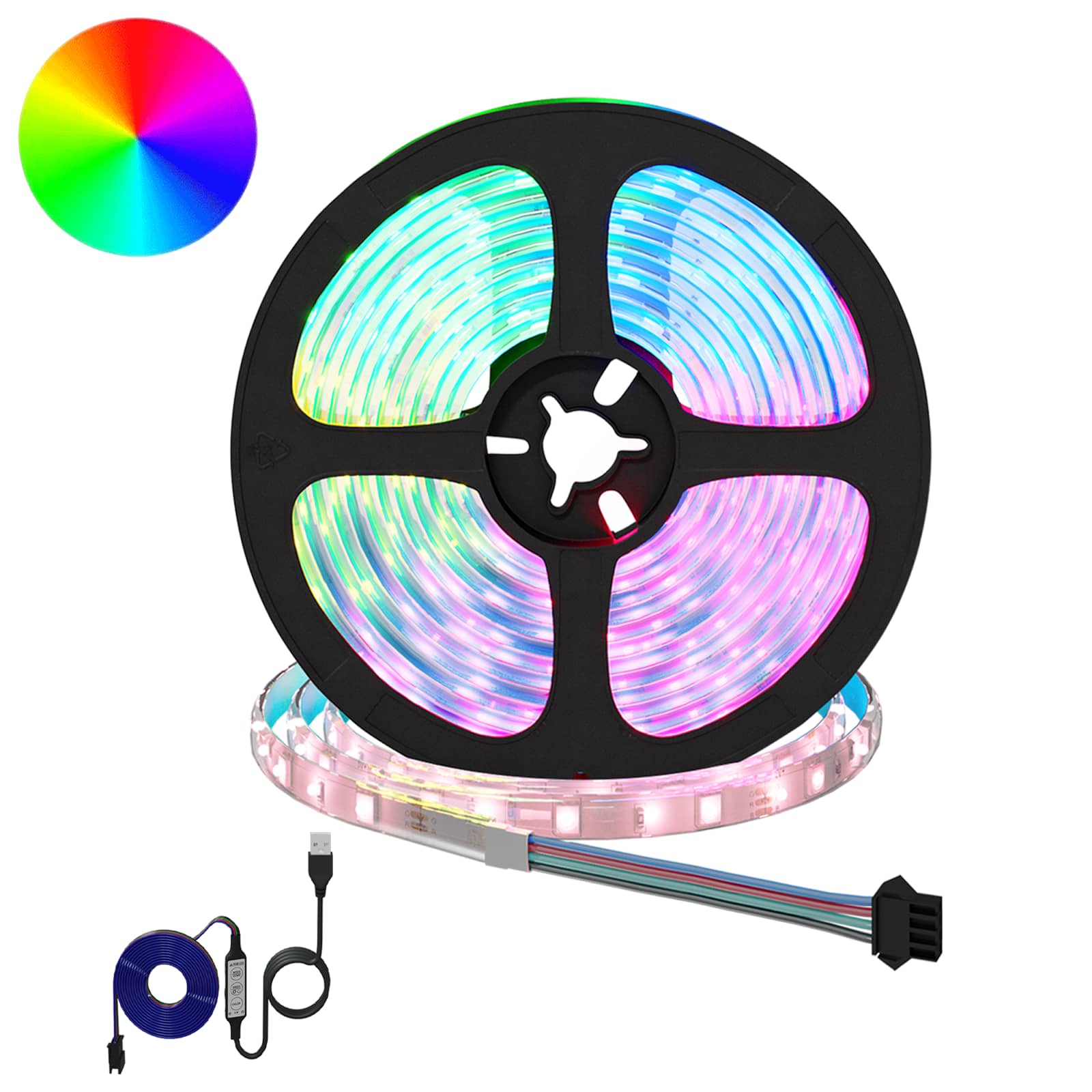 LED Streifen 2 pcs Schwarz und Transparent 3000 mm
