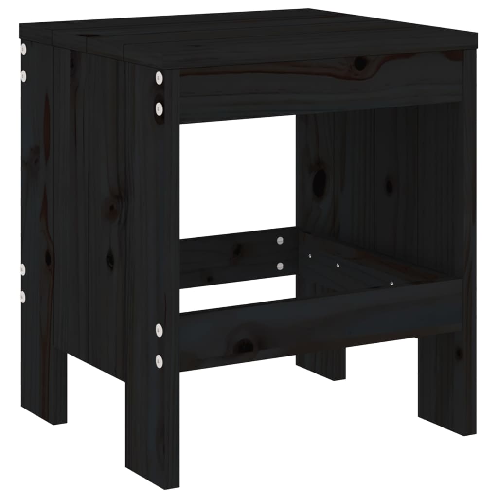 Gartenhocker 2 Stk. Weiß 40x36x45 cm Massivholz Kiefer
