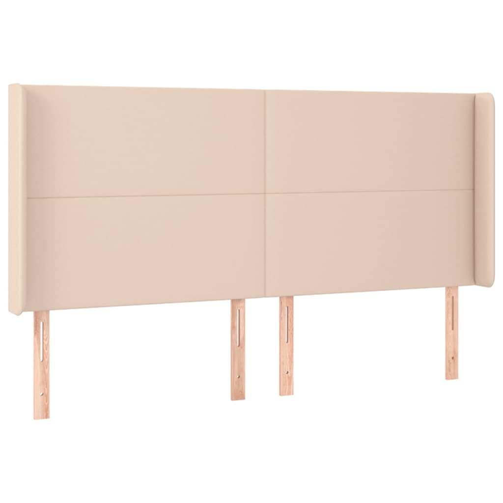 Kopfteil mit Ohren Creme 83x16x78/88 cm Kunstleder