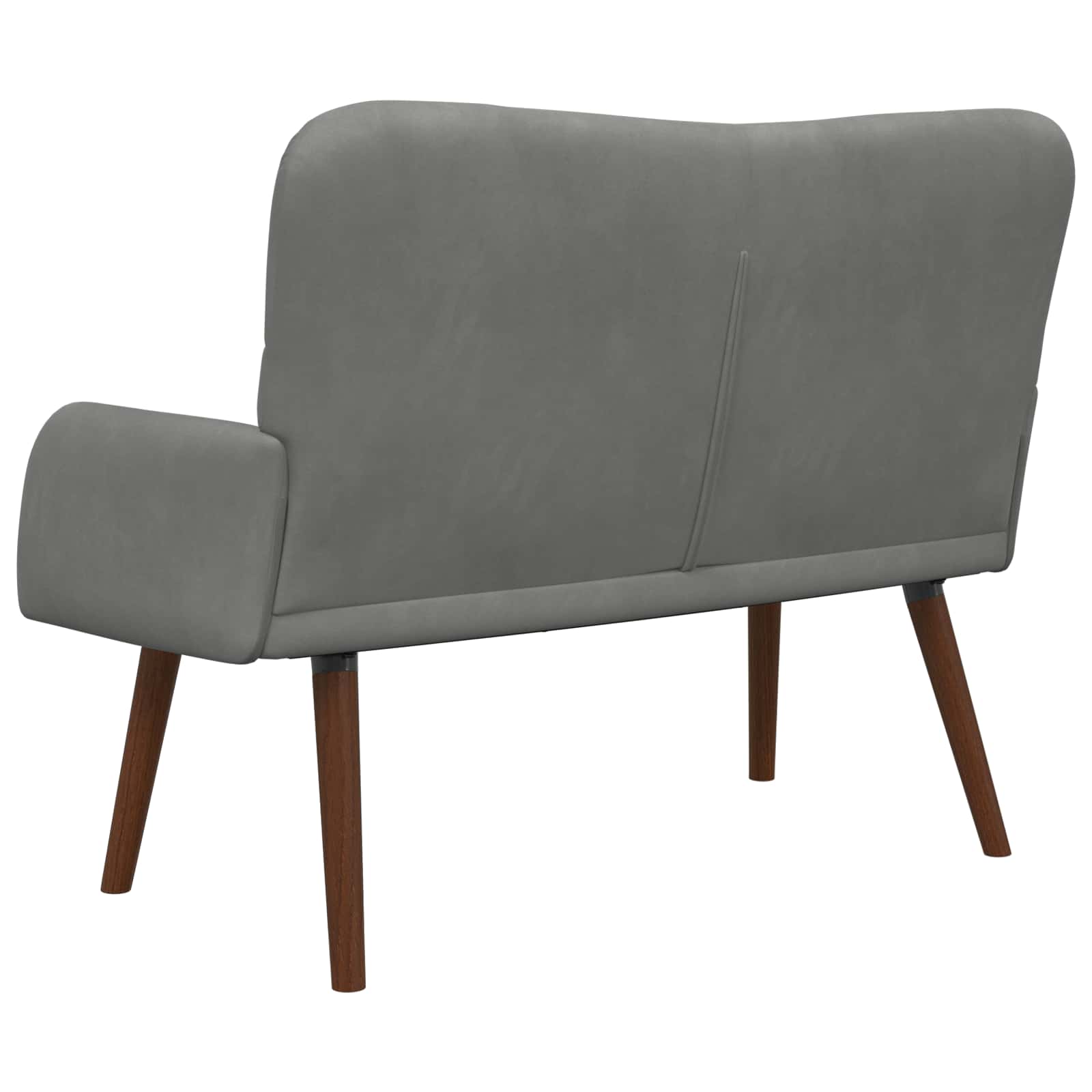 2-Sitzer Sofa Hellgrau 115 x 61 x 87 cm Samt (V)
