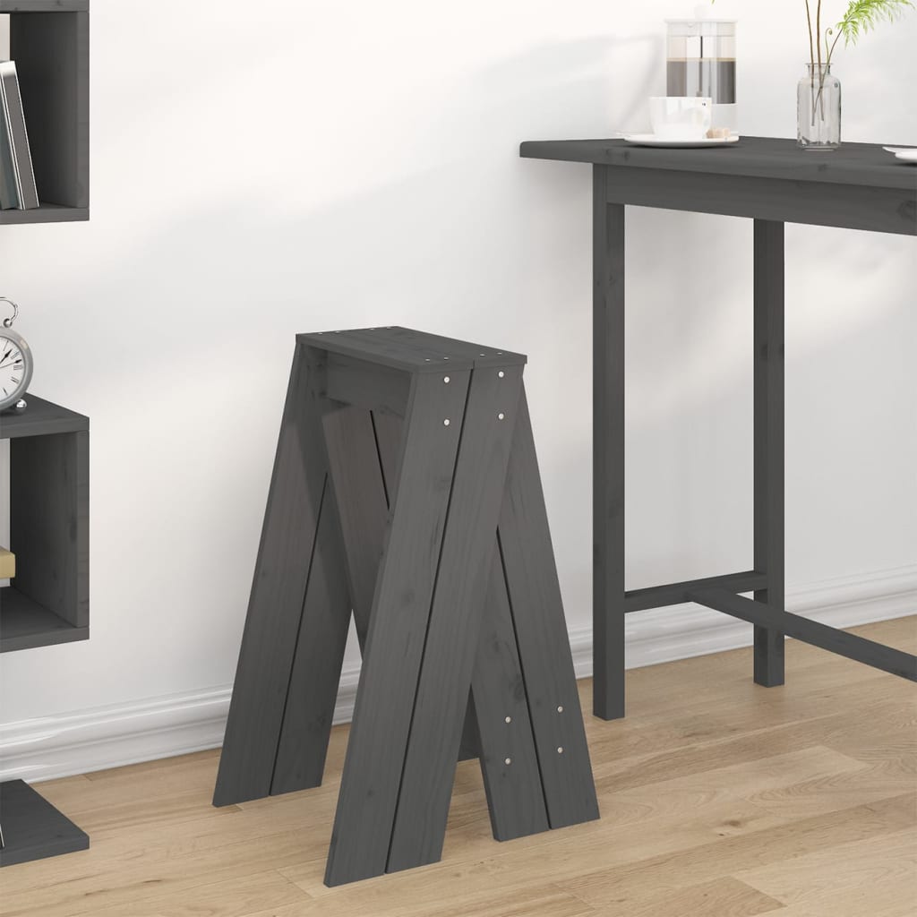 Hocker 2 Stk. 40x40x45 cm Massivholz Kiefer