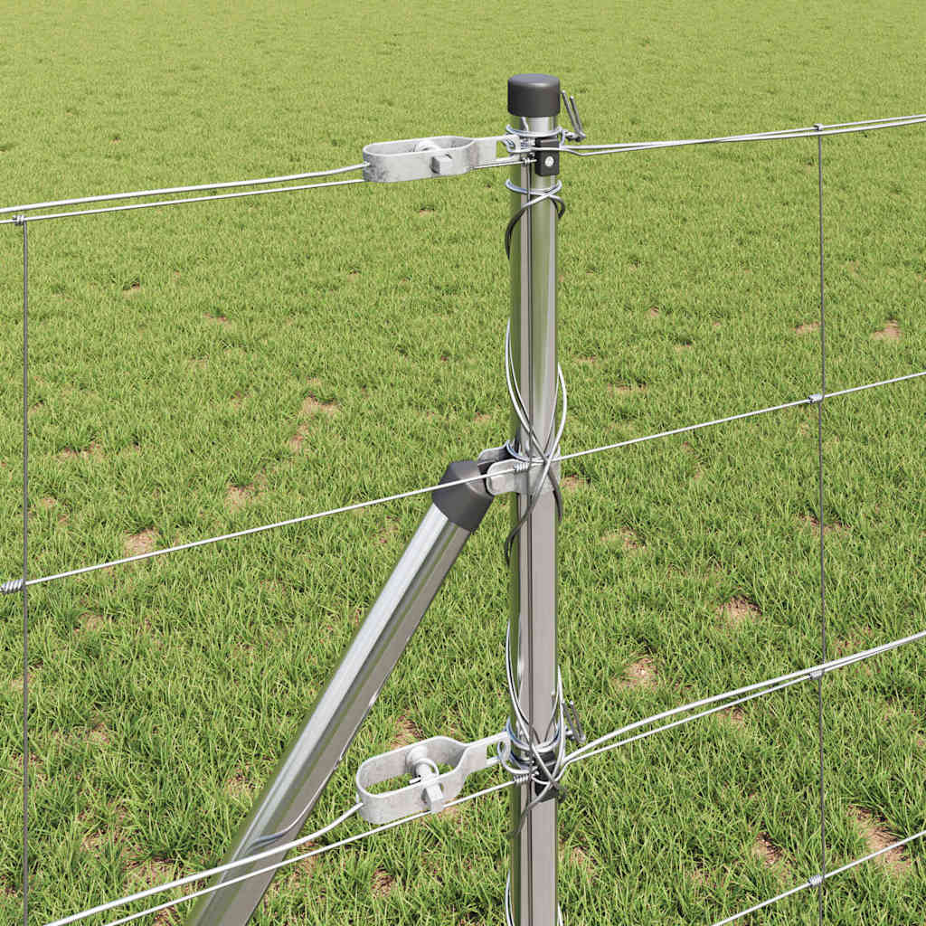 Ground Fix Geschweißter Drahtzaun 25 x 0,8 m Silber Netz