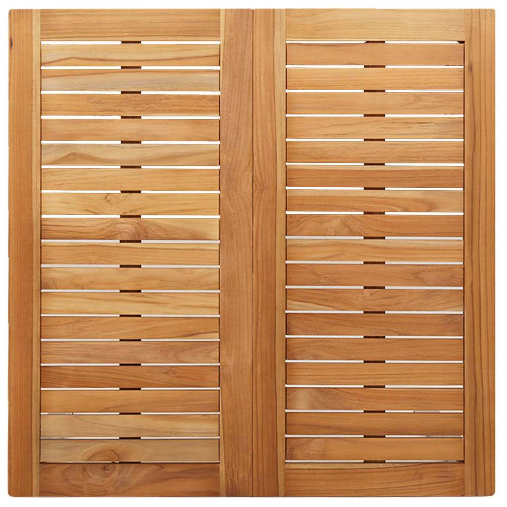 Esstisch 90x90x75 cm Massives Akazienholz und Edelstahl