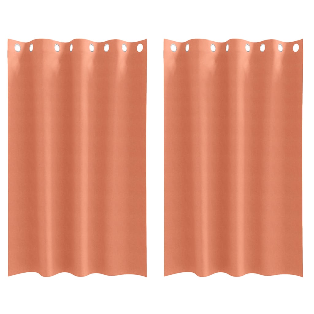 Verdunkelungs-Vorhänge mit Ringen 2 pcs Beige 140 x 140 cm
