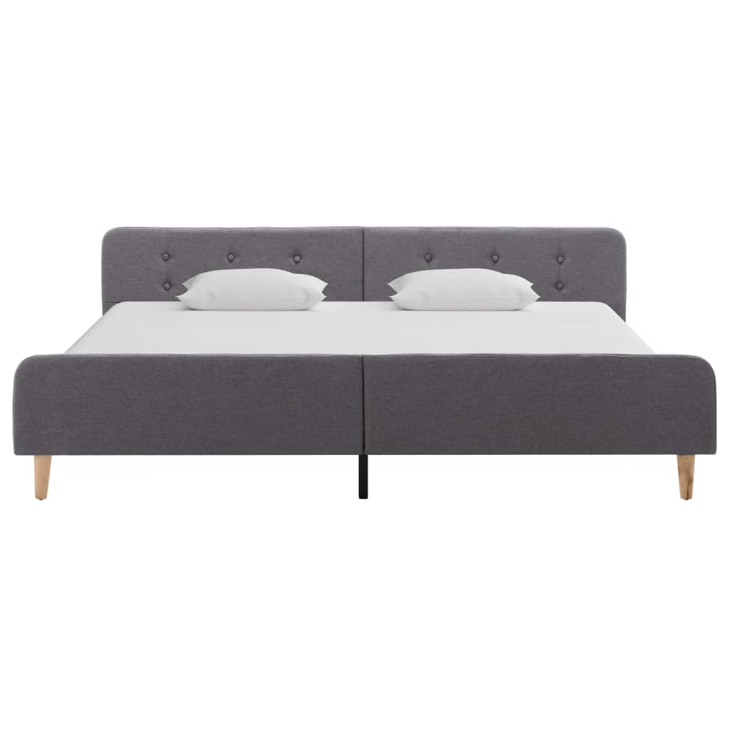 Bettgestell Dunkelgrau Sackleinen 90x200 cm