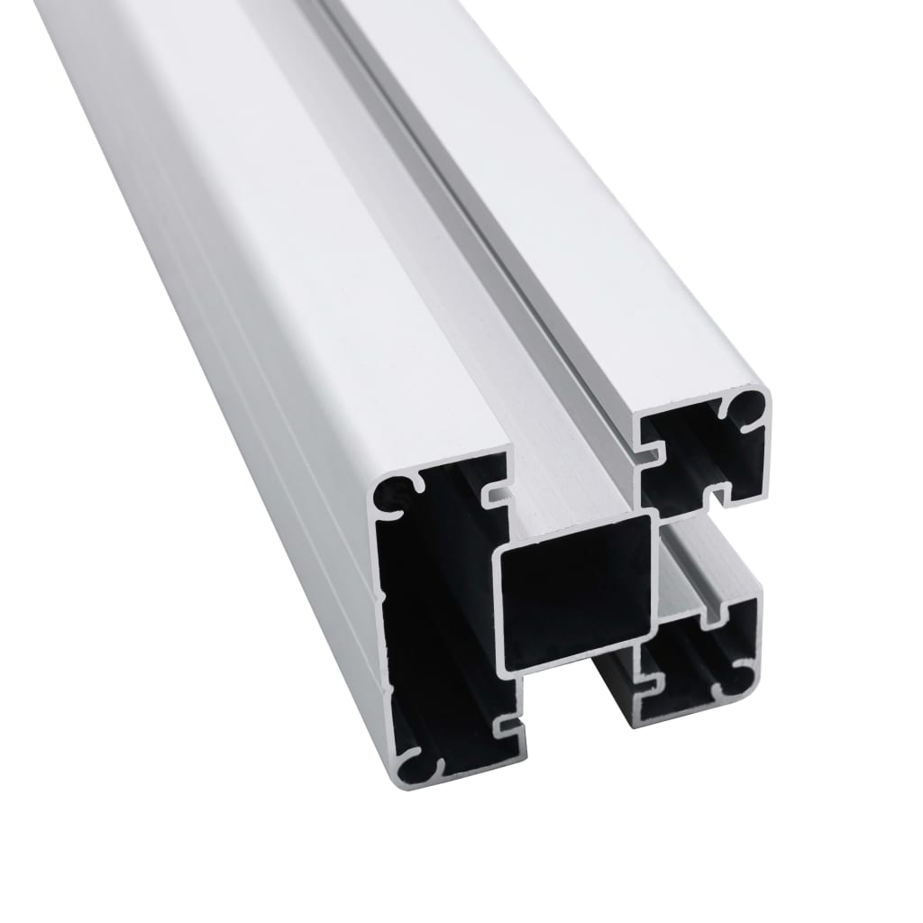 Zaunpfosten 3 Stk. Dunkelgrau 185 cm Aluminium