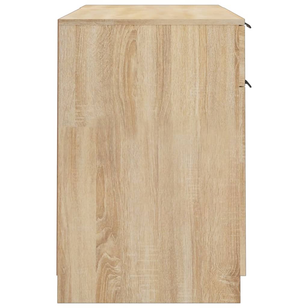 Schreibtisch mit Beistellschrank Weiß Holzwerkstoff