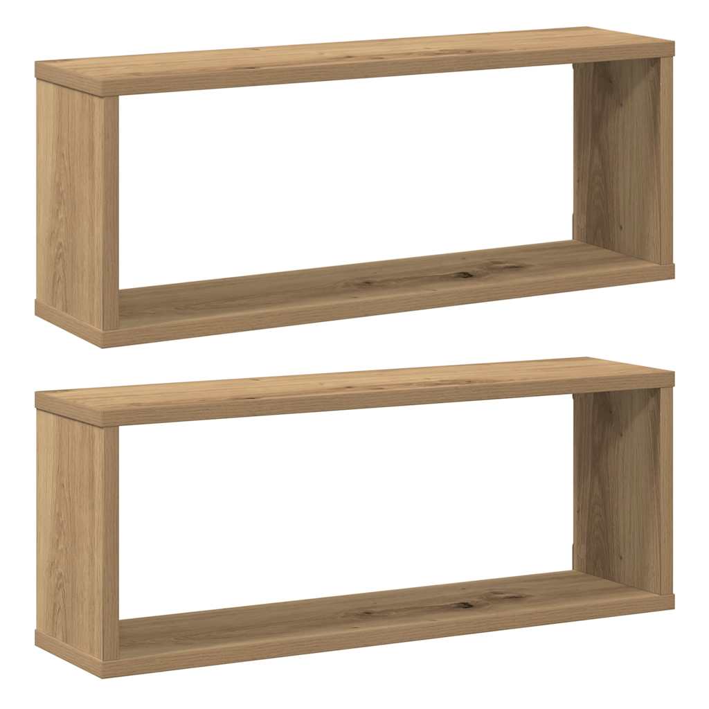 Würfelregale 2 Stk. Weiß 30x15x30 cm