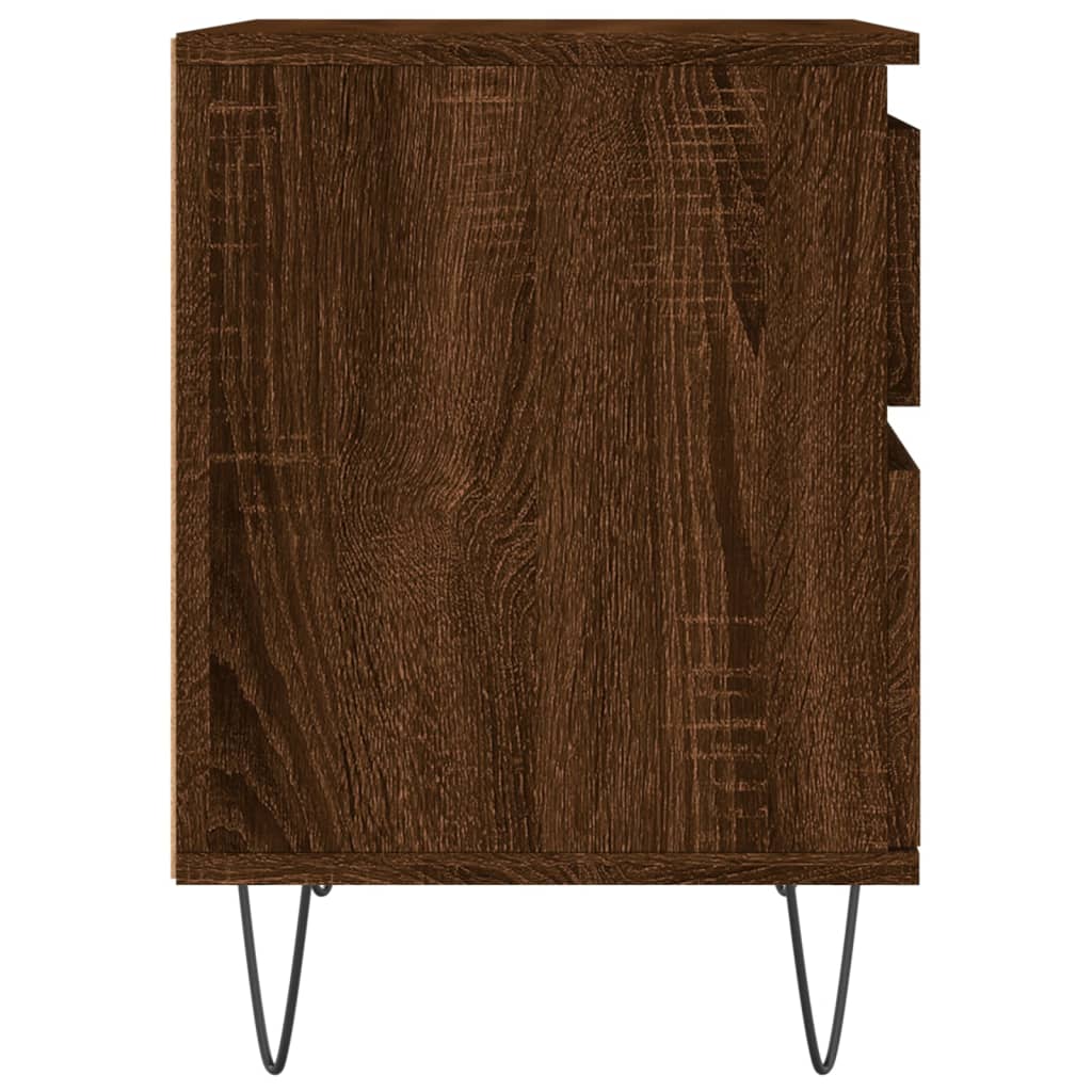 Bettschrank Schwarz Eichen-Optik 40 x 35 x 50 cm Holzwerkstoff