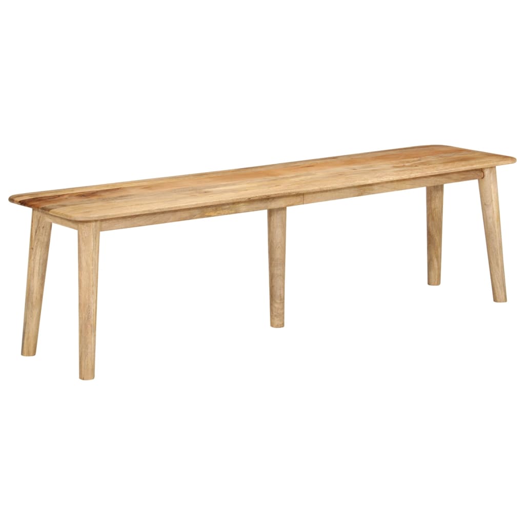 Sitzbank 160x40x45 cm Massivholz Mango und Eisen