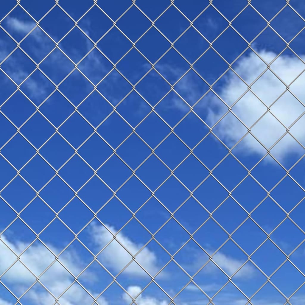 Maschendrahtzaun mit Pfosten und Bodenhülsen Stahl 0,8x25 m