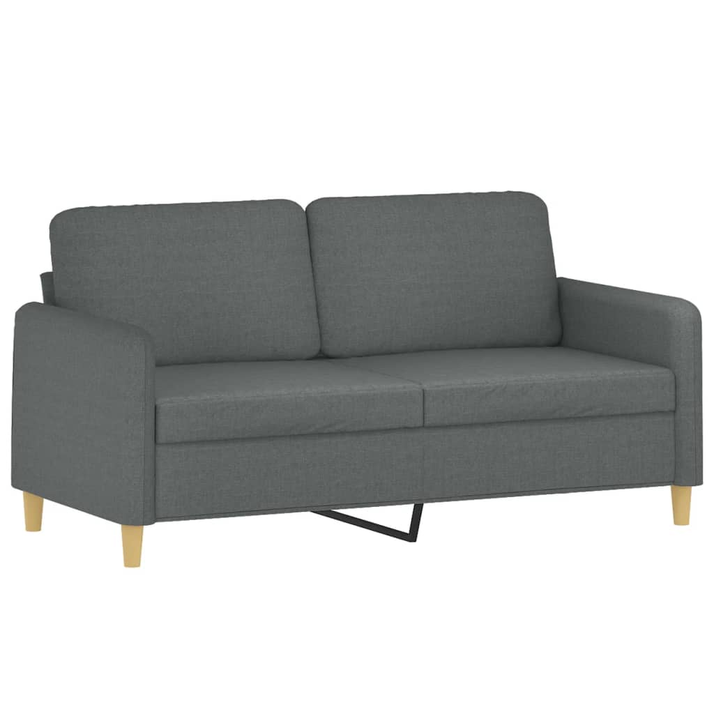 2-Sitzer-Sofa mit Zierkissen Braun 120 cm Stoff