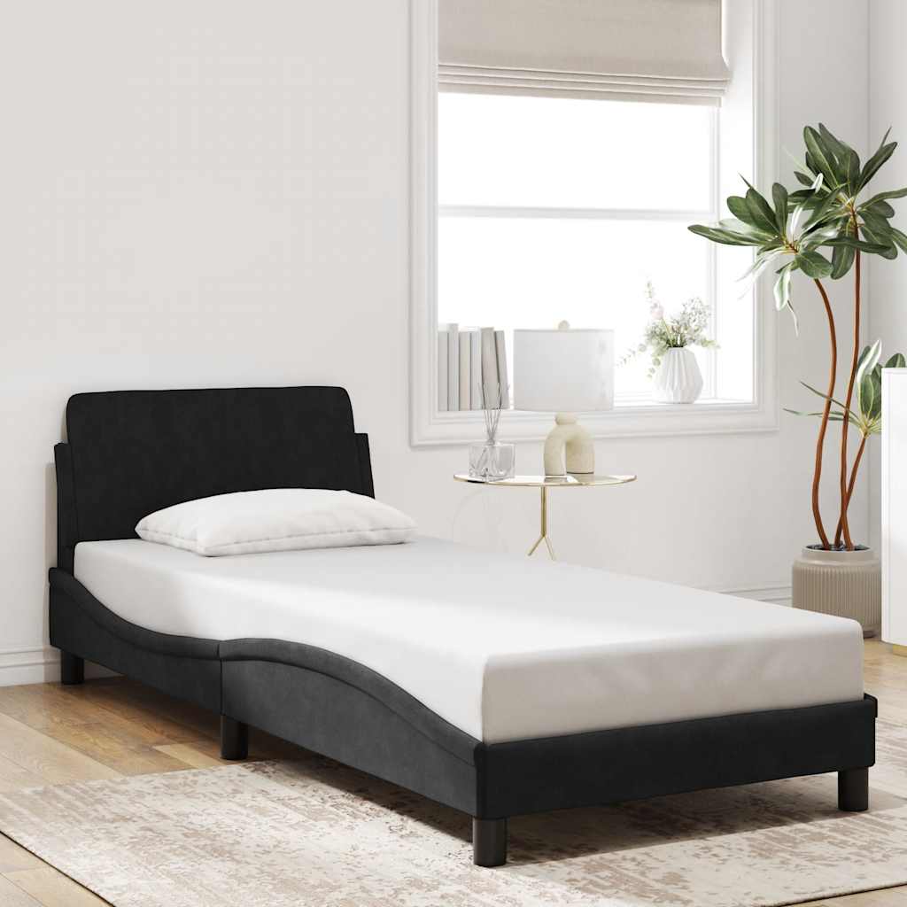 Bettgestell Dover Dunkelgrau 90x190 cm Samt