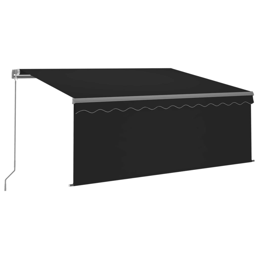Markise Manuell Einziehbar mit Rollo 3x2,5 m Creme