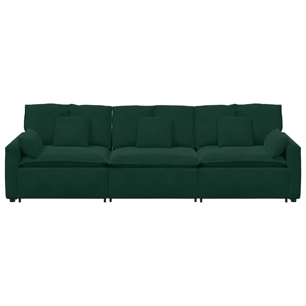 Modulares Sofa mit Kissen Blau