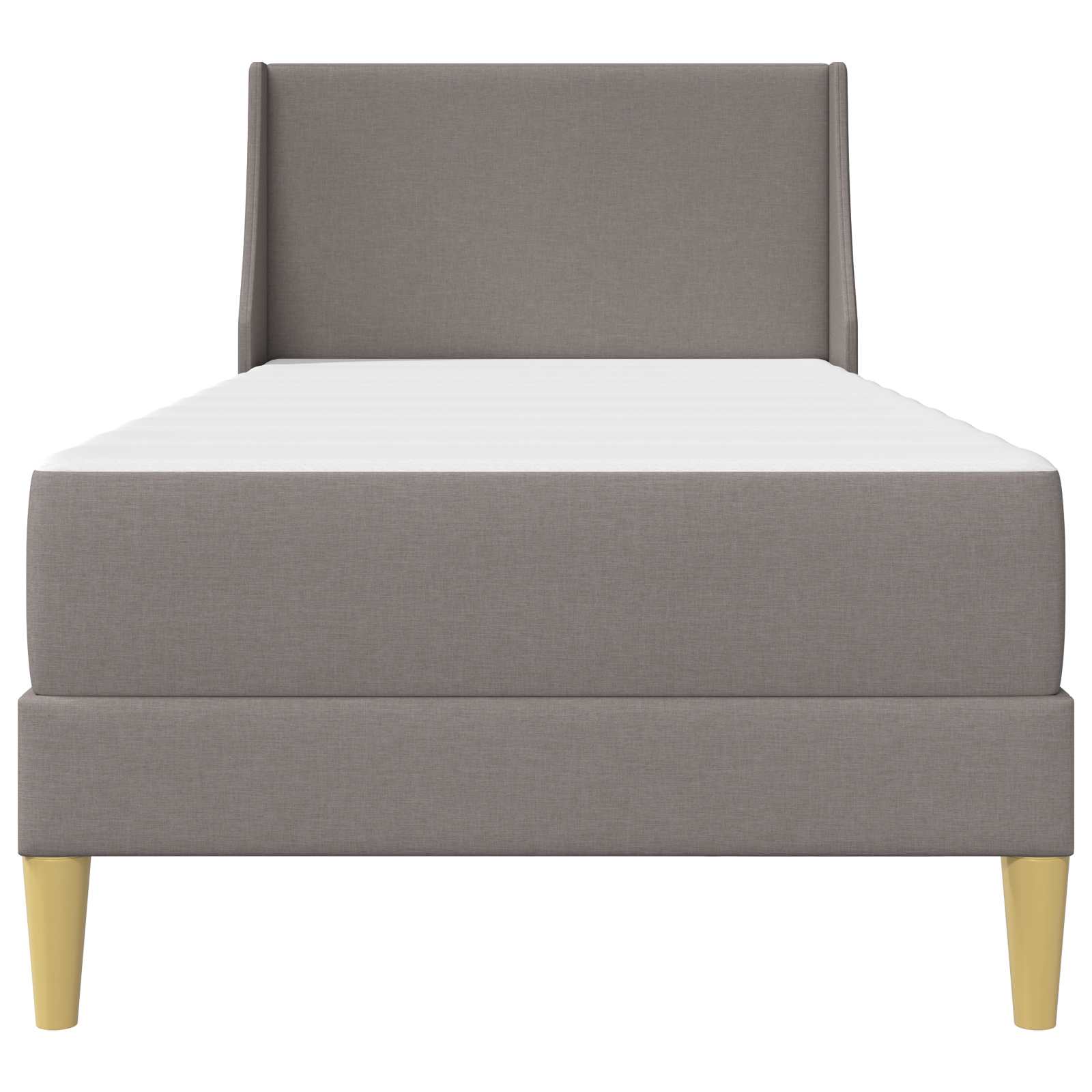Bettgestell mit Matratze Hellgrau 80x 200 cm Polyester