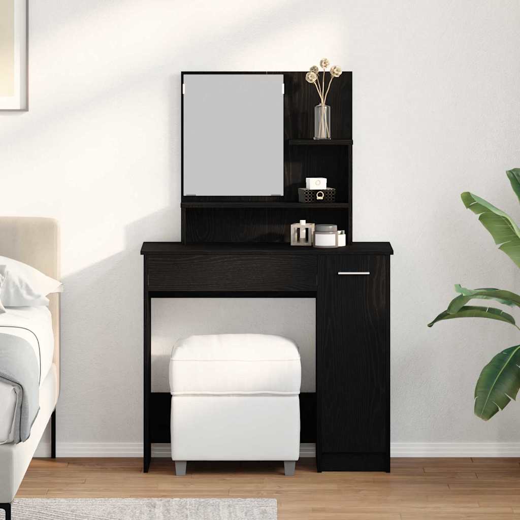 Schminktisch mit Spiegel Weiß 86,5x35x136 cm
