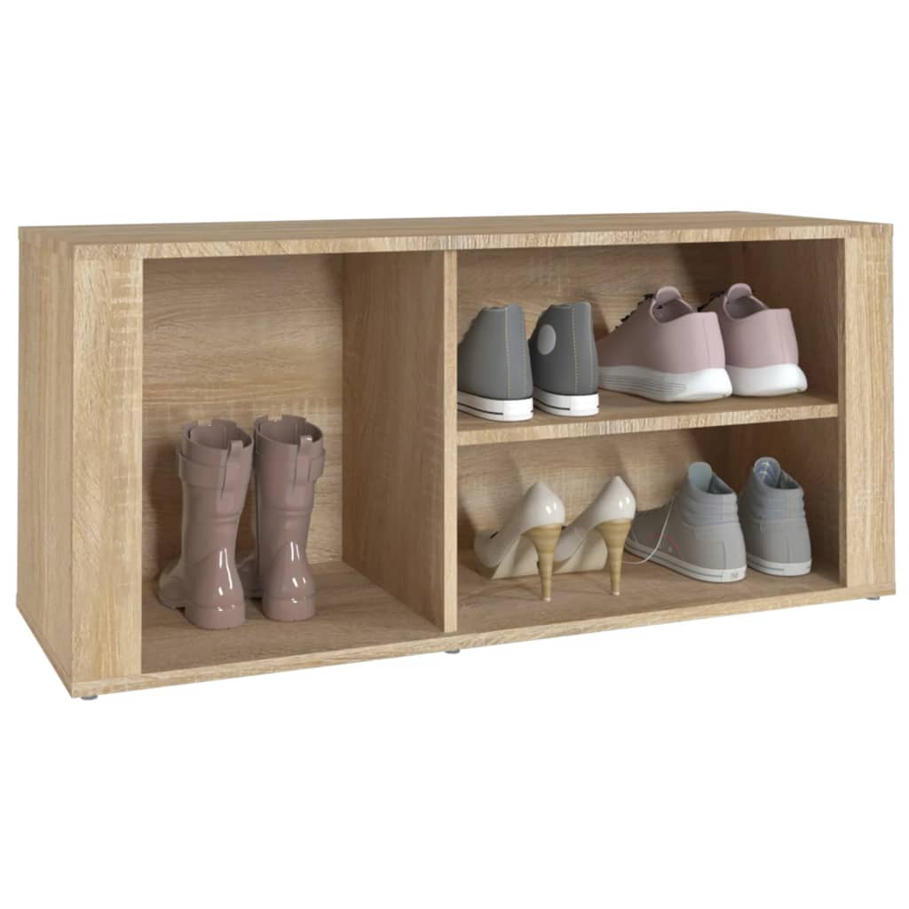 Schuhregal Weiß 100x35x45 cm Holzwerkstoff