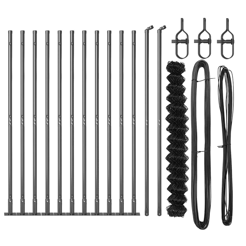 Outdoor Kettenglied-Zaun Erdfixierung 10 x 0,4 m Grün Netz