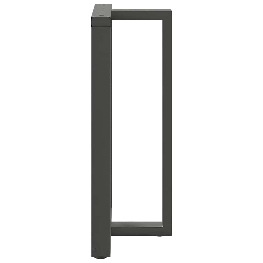 Couchtischbeine T-Form 2 Stk. Schwarz 30x25x(30-31) cm Stahl