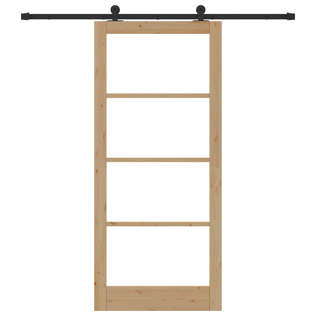 Schiebetür ORKDAL Natürlich und Schwarz 61 x 198,5 cm