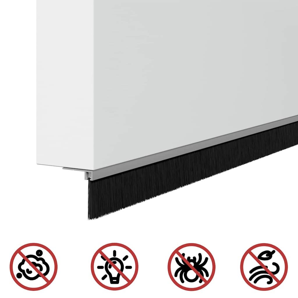Aufsteck Türbürstendichtungen 2 pcs Braun 100 cm