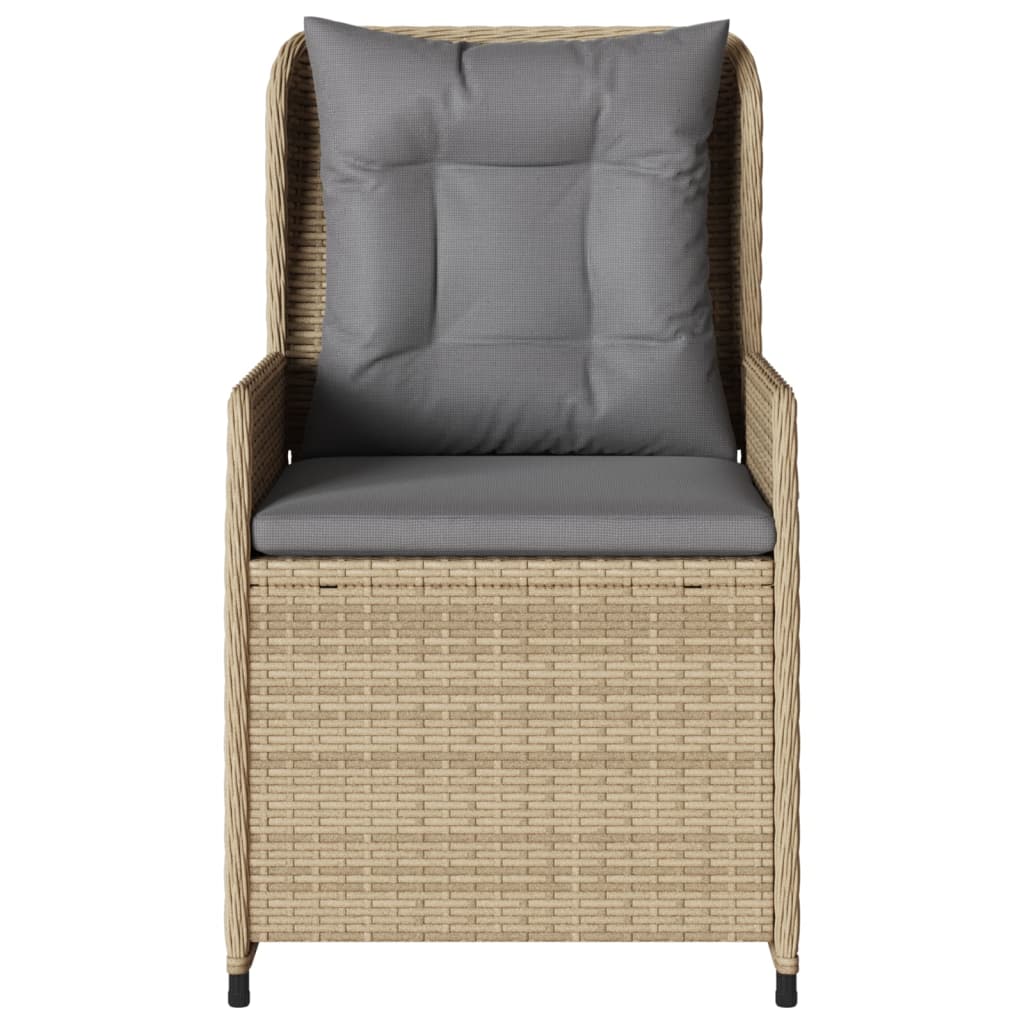 Gartensessel 2 Stk. Verstellbar Schwarz Poly Rattan