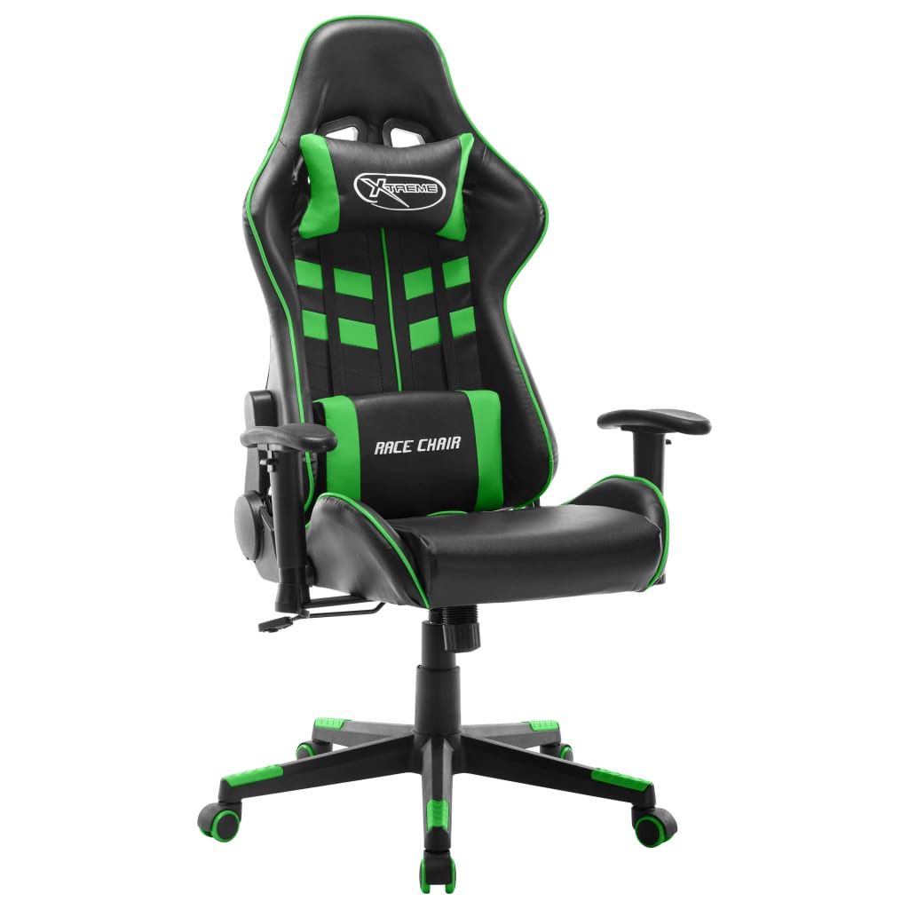 Gaming-Stuhl Schwarz und Blau Kunstleder