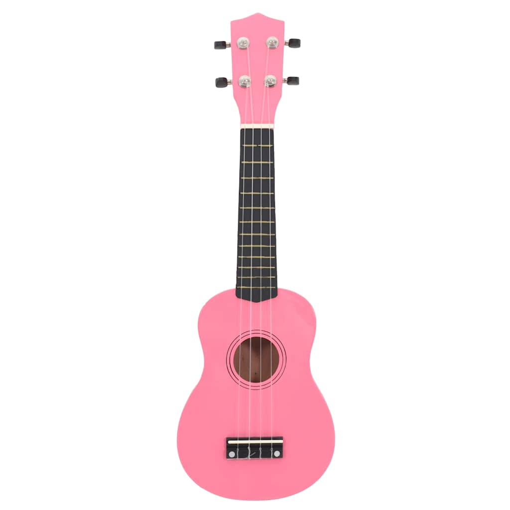 Sopran Ukulele Set für Kinder mit Tasche Dunkles Holz 21