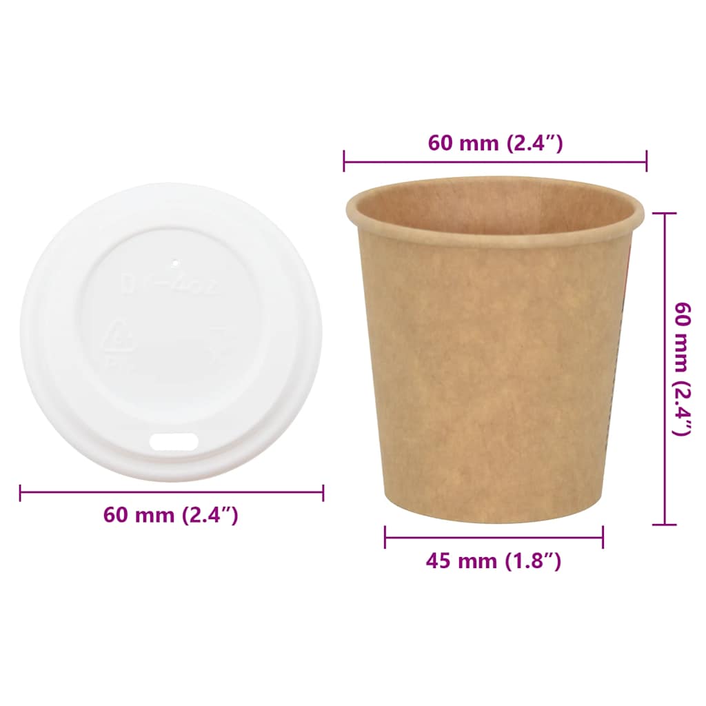 Pappbecher mit Deckeln 1000 Stk. 12oz 300ml