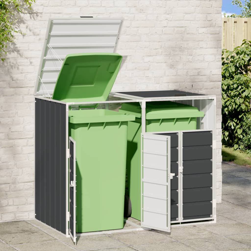 Mülltonnenbox für 1 Tonne Grün 72x81x115 cm Stahl