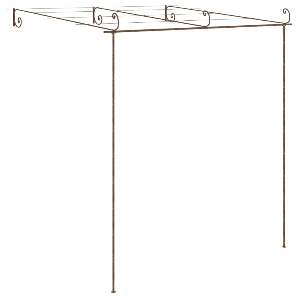 Garten-Pergola Antik-Braun 6x3x2,5 m Eisen