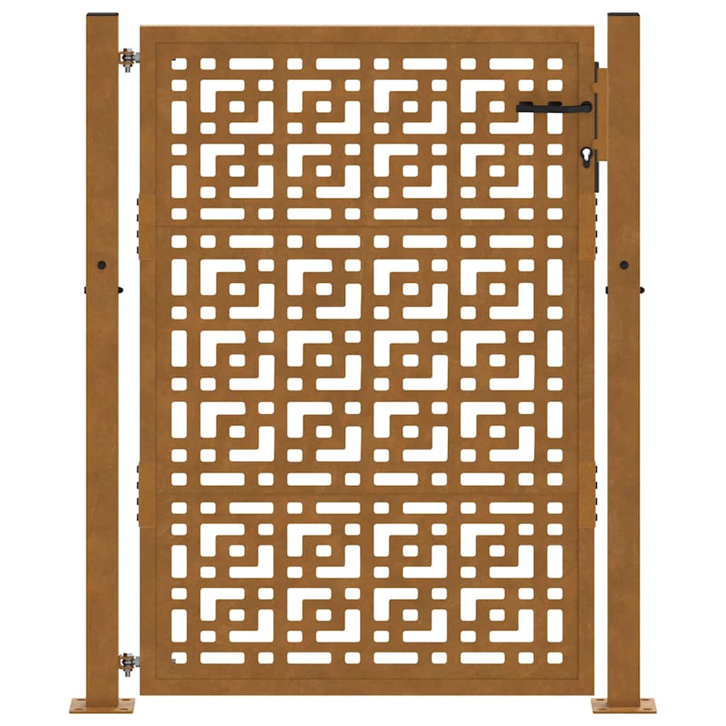 Gartentor Schwarz 100x100 cm Stahl Lichtdesign
