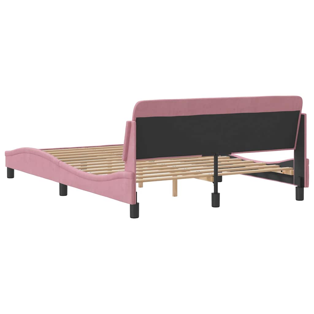 Bettgestell "Dover" Hellgrau 80x200 cm Samt