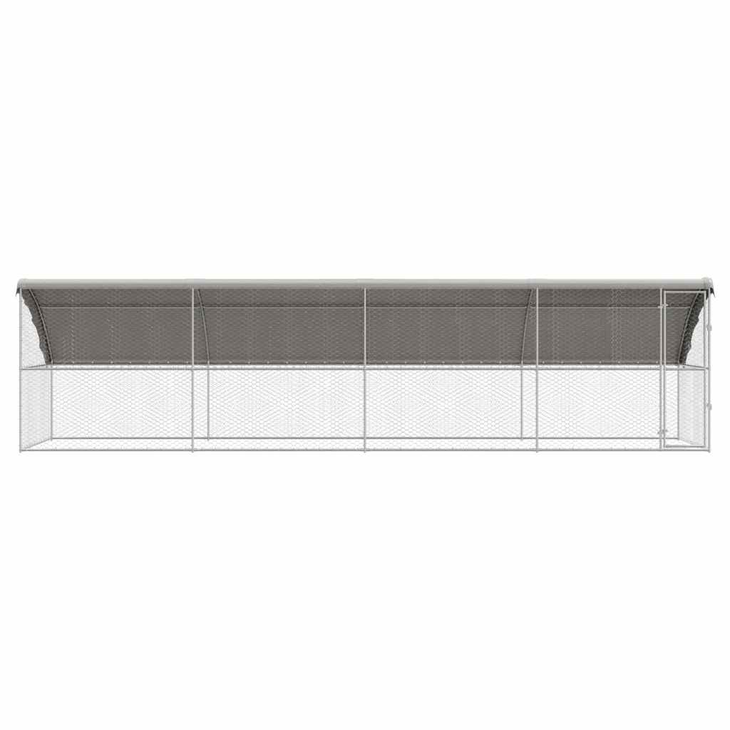 Hundekäfig 2 pcs Silber 4 x 2 x 2 m Verzinkter Stahl