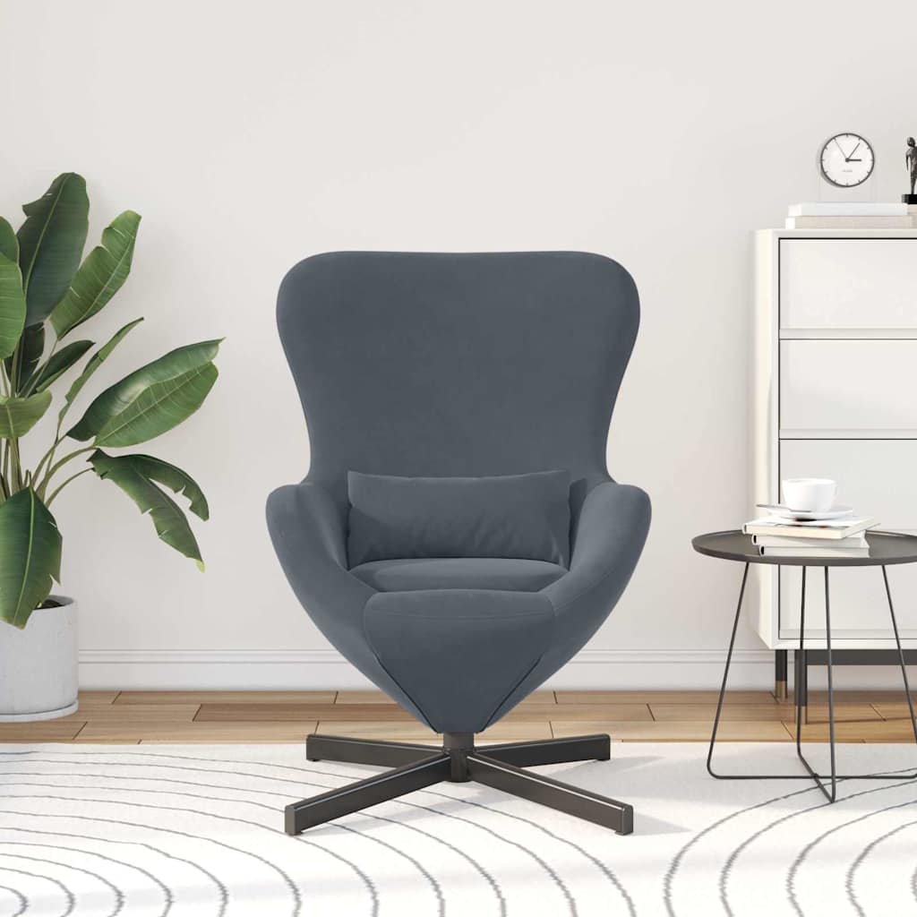 Eiersessel Blau 63 x 73 x 90 cm Samt