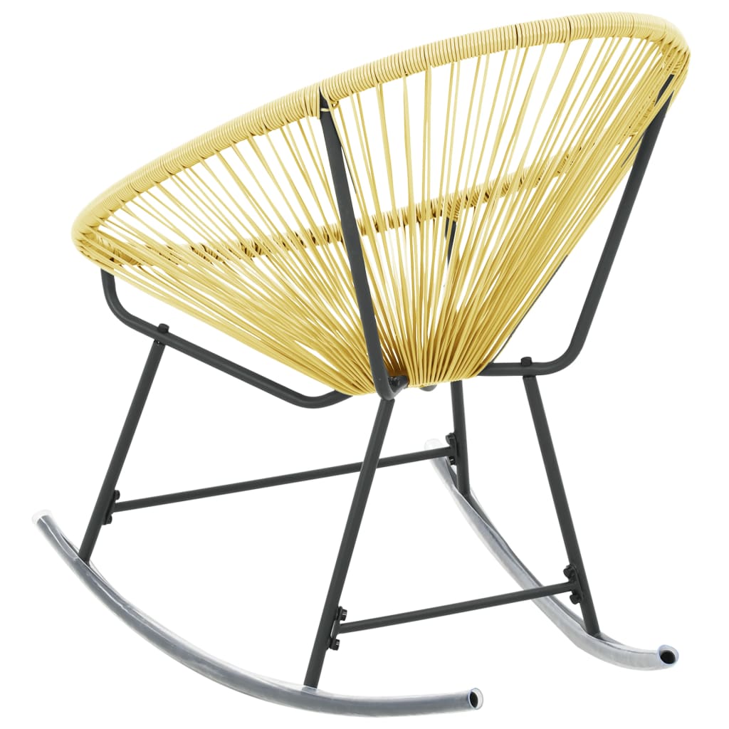 Garten-Schaukelstuhl Schwarz Poly Rattan