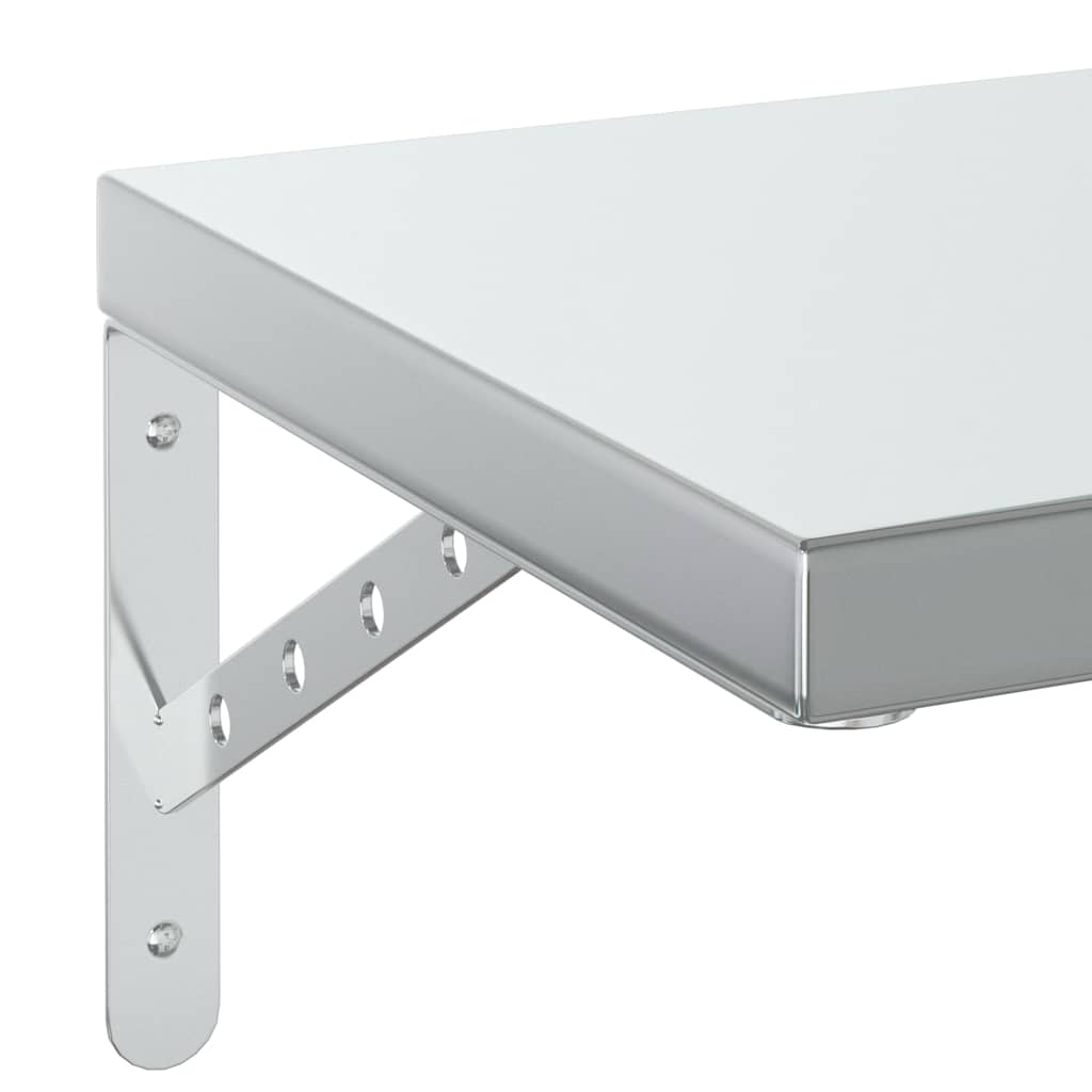 Wandregale 2 Stk. 100x40 cm Silbern Edelstahl