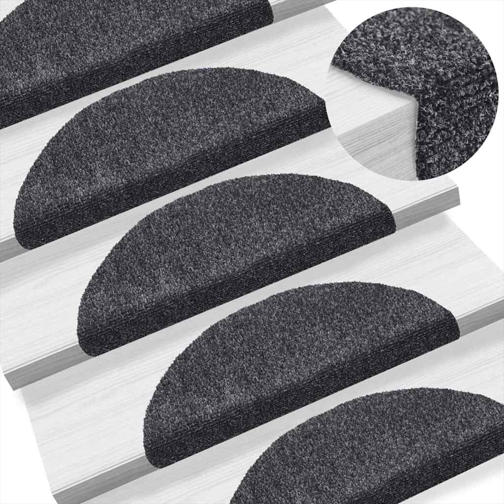 Stufenmatten Selbstklebend 15 Stk. 56x17x3 cm Hellbraun Halbrund