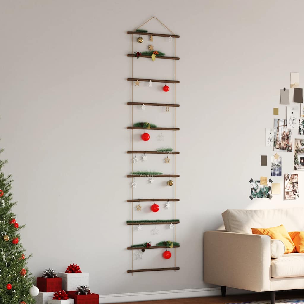 Wanddekorationen in Leiterform 2Stk. 30x100cm Natürlicher Zweig